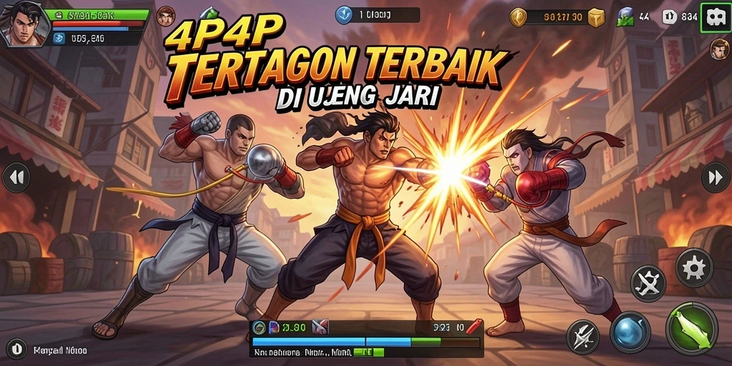 Gameplay seru dalam pertarungan 4P4P yang mendebarkan.