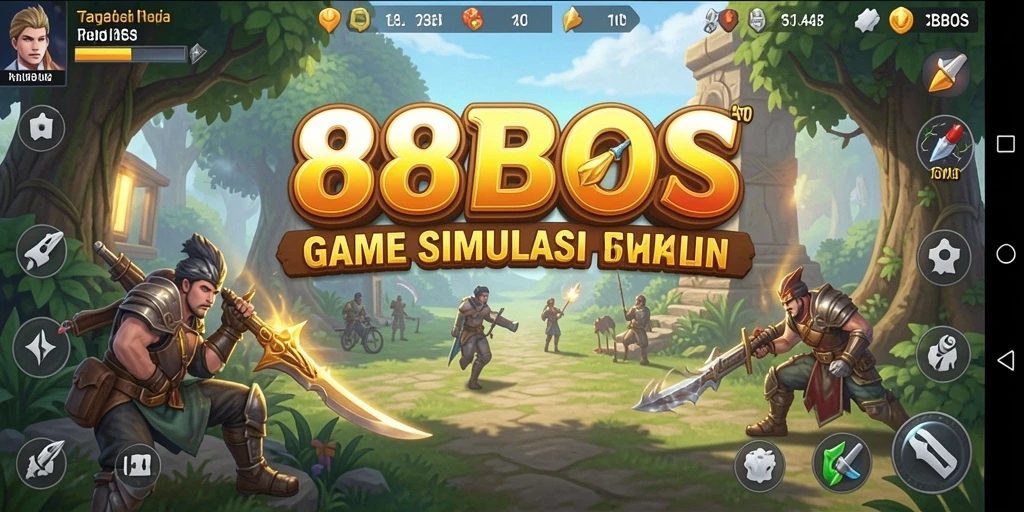 Tampilan gameplay menarik dari 88BOS yang menampilkan simulasi kreatif.