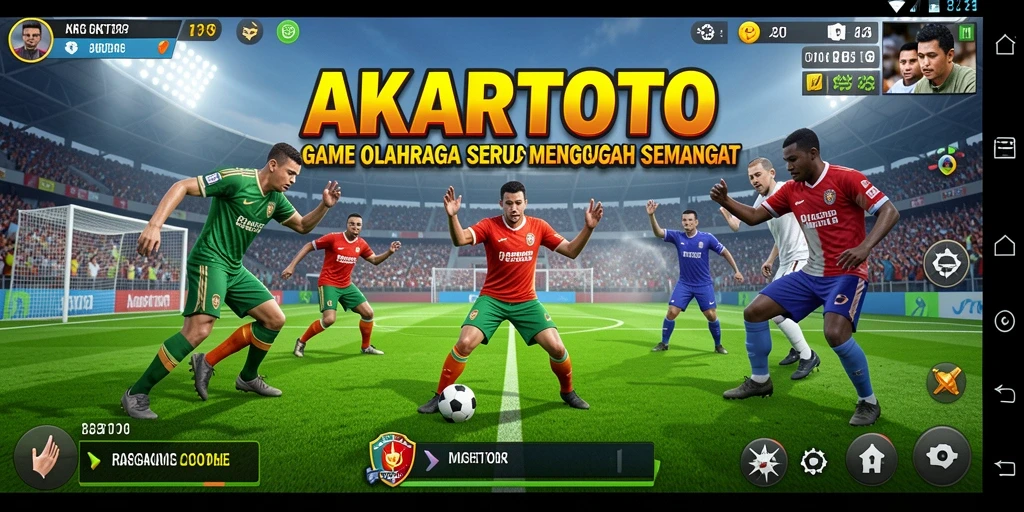 Tangkapan layar gameplay AKARTOTO yang menampilkan aksi seru dalam olahraga.
