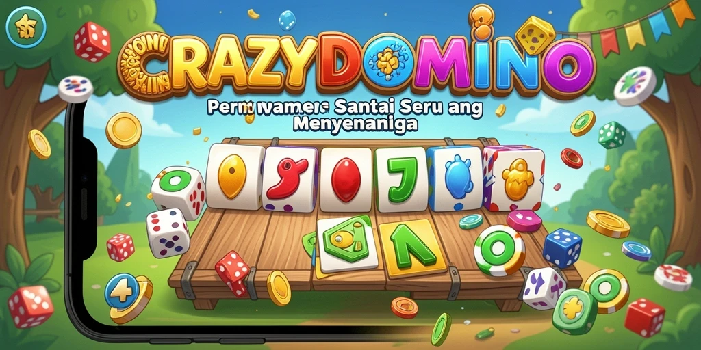 Tampilan gameplay <strong>CRAZYDOMINO</strong> yang menarik dan seru untuk dimainkan.