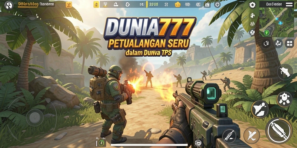 Screenshot gameplay seru DUNIA777 dalam aksi TPS.