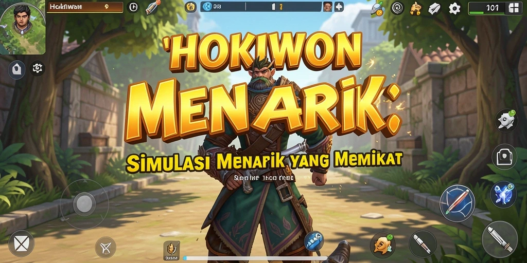Screenshot HOKIWON menampilkan aksi seru dengan grafis menarik.