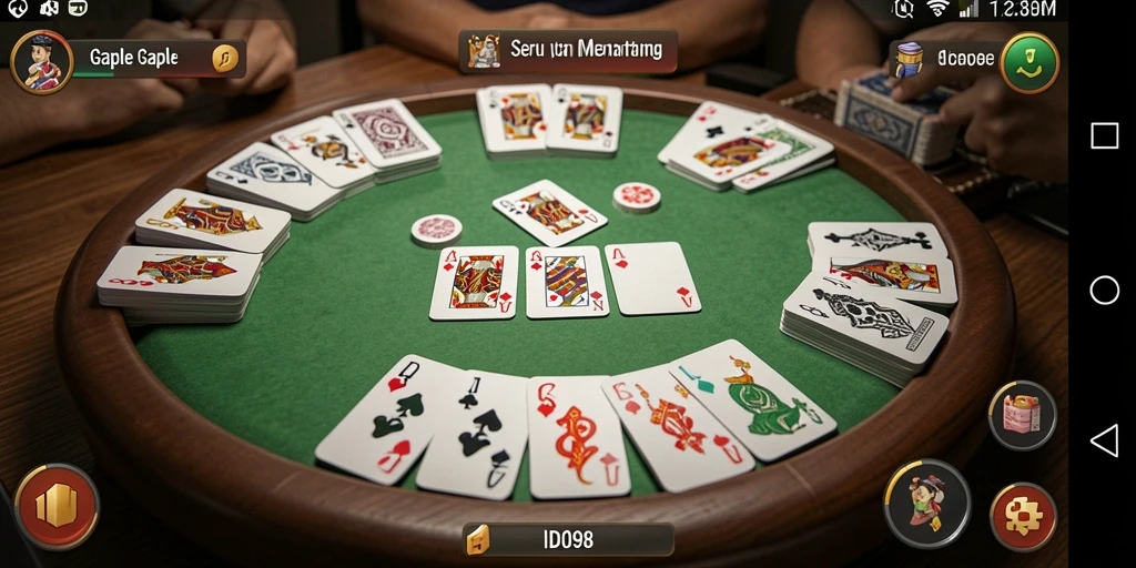 Gameplay seru Gaple di ID098 menantang dan interaktif.