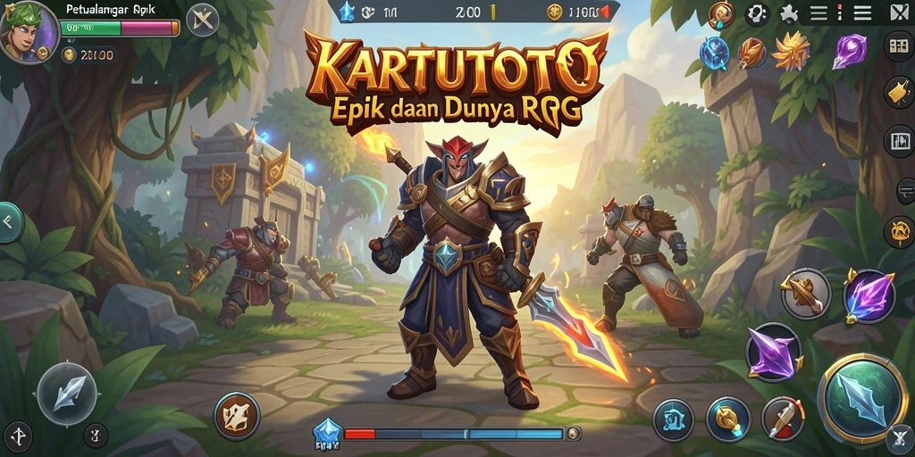 Gameplay KARTUTOTO yang penuh aksi dan strategi.