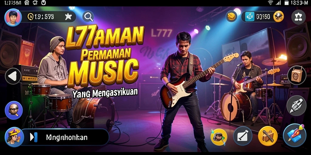 Screenshot gameplay L777 yang menampilkan keseruan bermain musik.