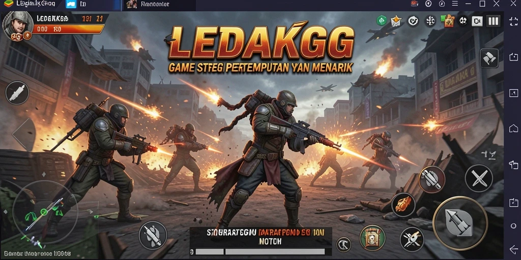 Tampilan gameplay yang intens dan penuh strategi di LEDAKGG.