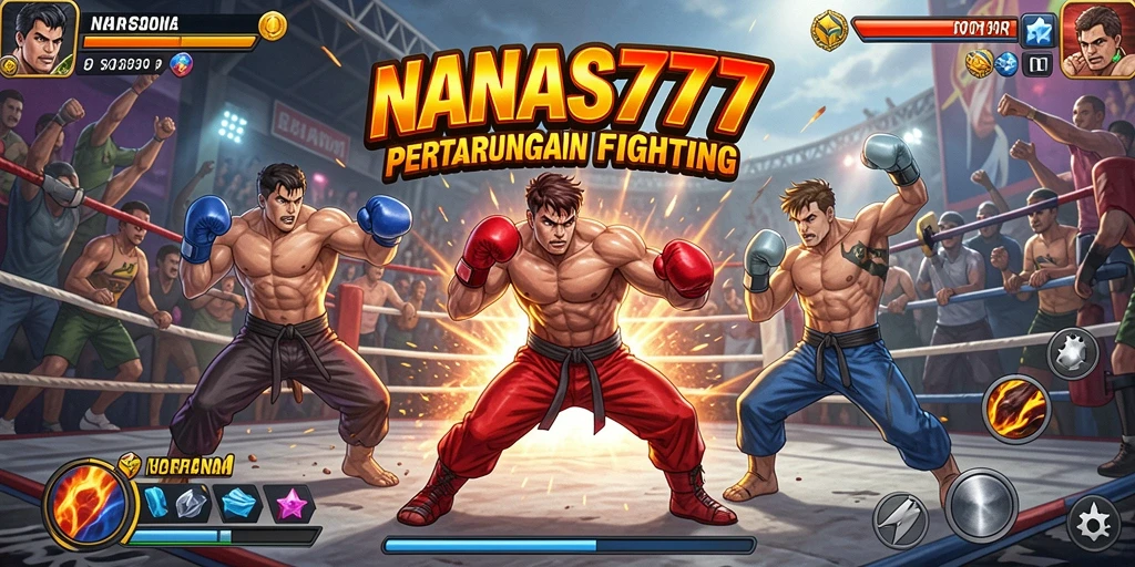 Tampilan gameplay pertarungan yang seru di NANAS777.