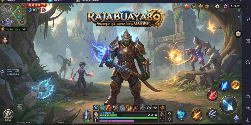 Tampilan gameplay RAJABUAYA89 yang epik dan penuh aksi.