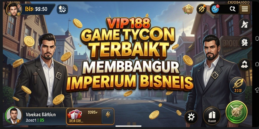 Screenshot VIP188 menampilkan gameplay seru dalam membangun bisnis Tycoon.