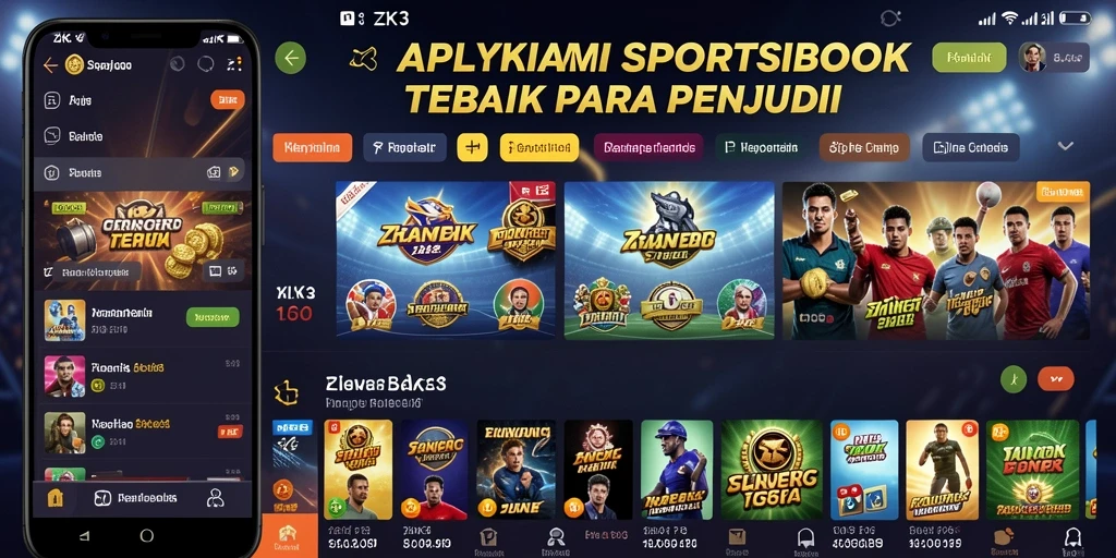 Tampilan gameplay menarik dari aplikasi ZK3 untuk taruhan olahraga.